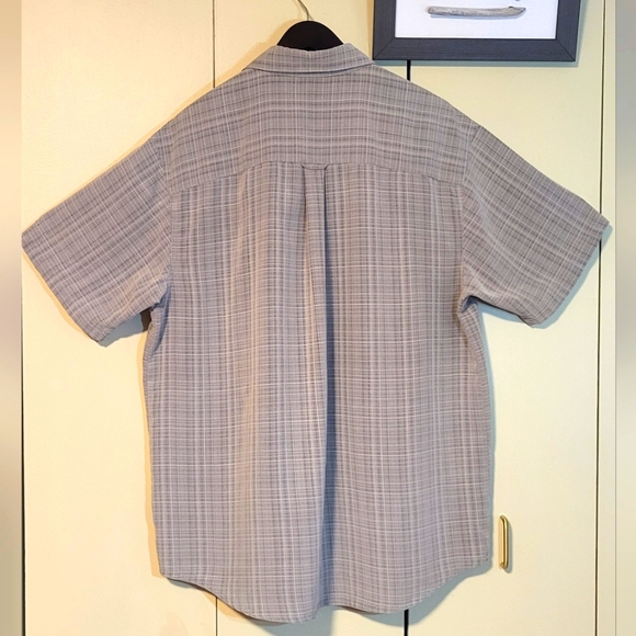 Columbia men's casual button-down short-sleeve shirt, Sze Large,  plaid pattern - Picture 8 of 13